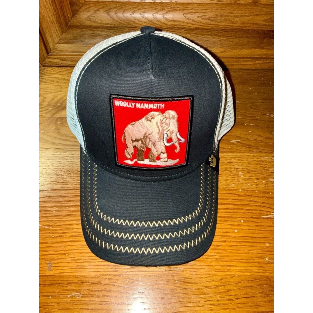 Goorin Brothers Woolly Mammoth Patch Trucker Hat - Black & White